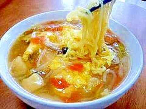 アレンジ！シーフード中華あんかけラーメン♪